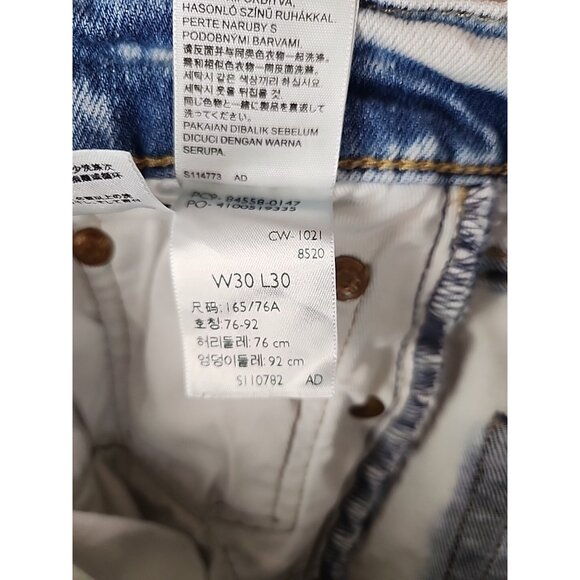 Levi's Premium Skinny Taper Jeans Mens Size 30x30 White Denim Measures 28x27 - Picture 12 of 16